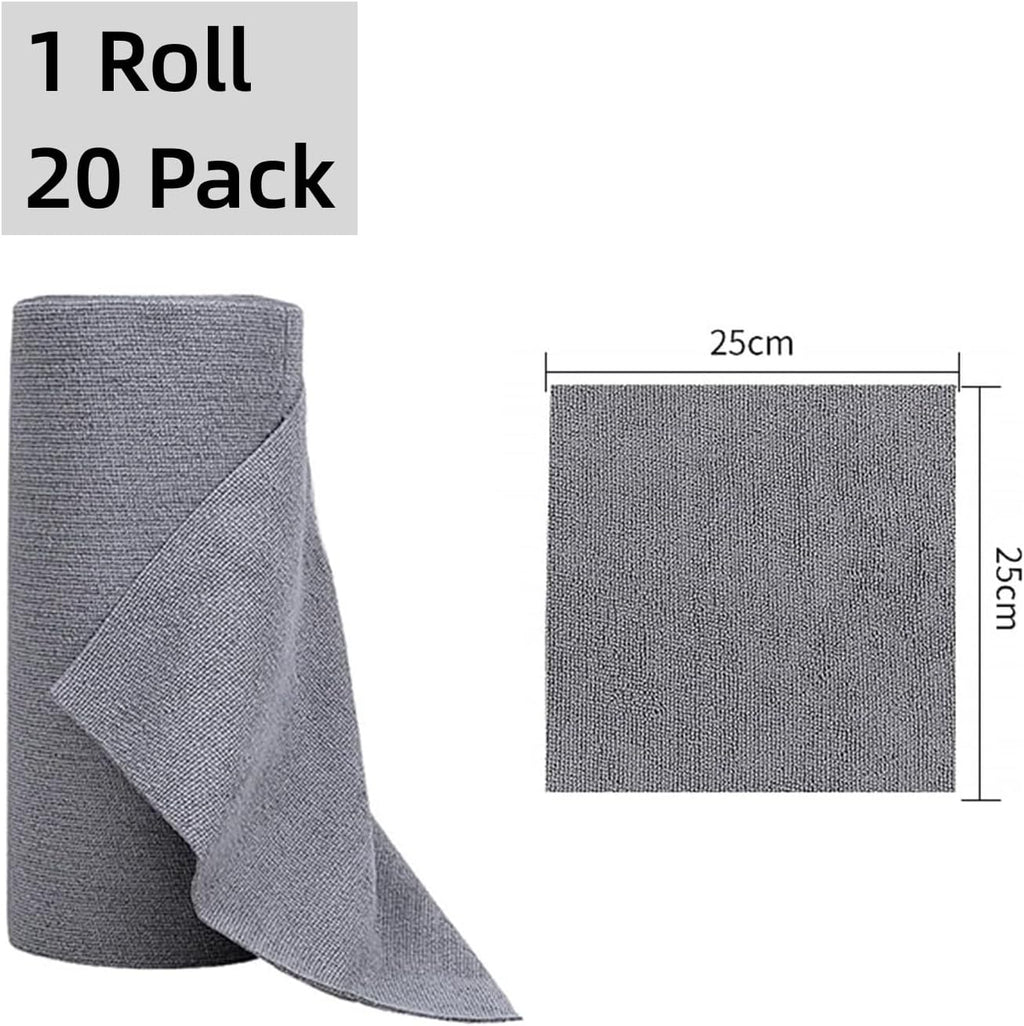 Microfiber Cleaning Cloth Roll – Tear Away Towels, Washable & Reusable