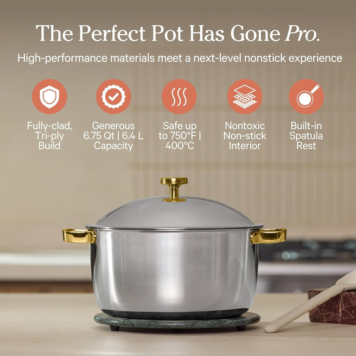 Our Place Titanium Perfect Pot Pro - 6.4L No-Coating Nonstick Stock Pot