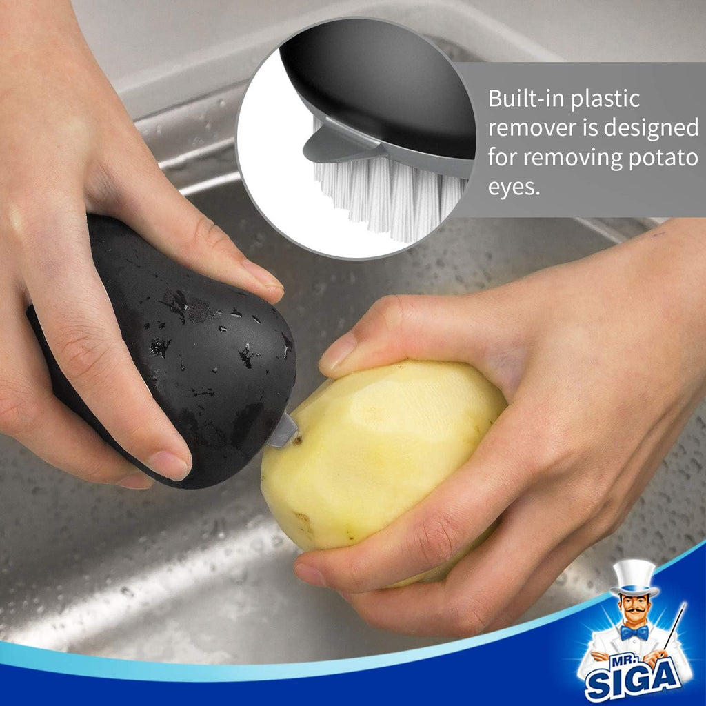 Fruit and Vegetable Cleaning Brush with Non-Slip Comfortable Grip