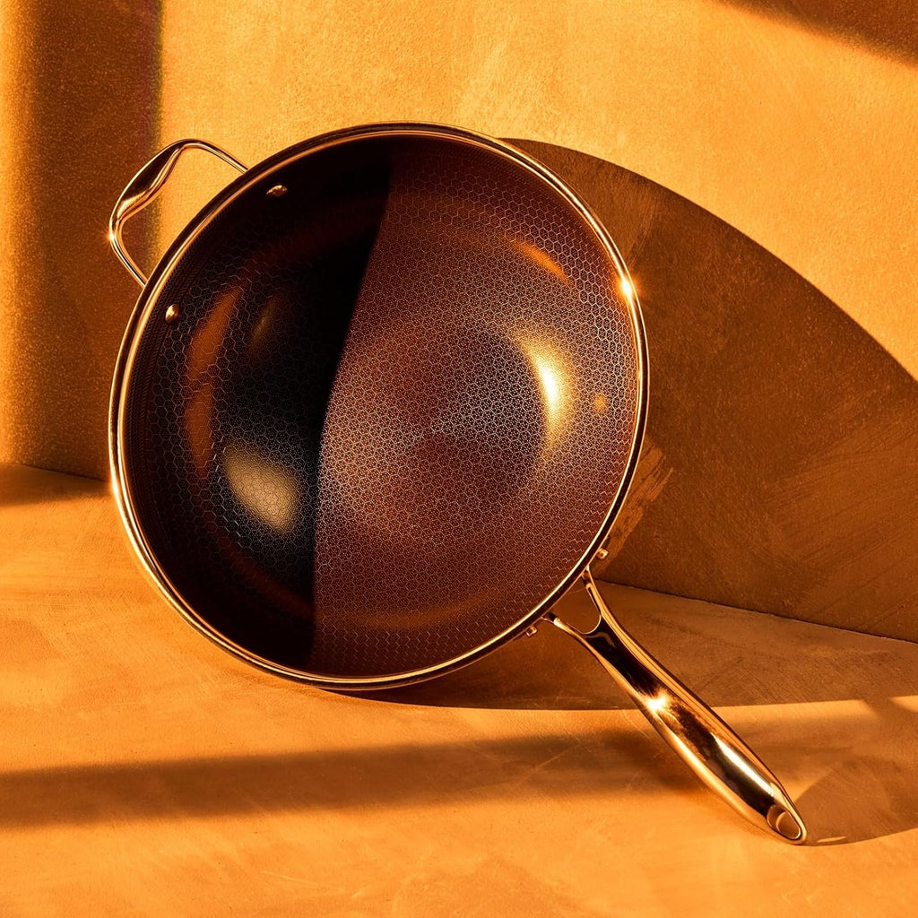 Thopos 30 cm Hybrid Nonstick Wok, Dishwasher & Oven Safe, Induction-Ready